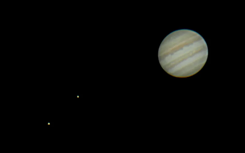 Jupiter and Two Moons