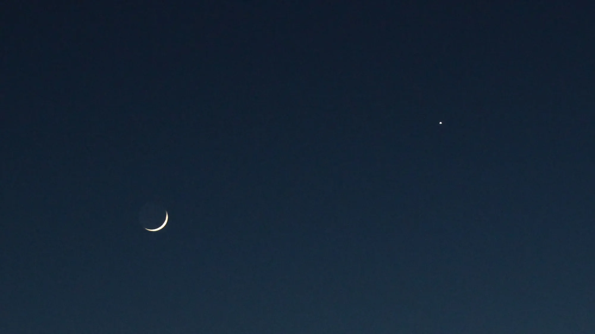 Nearly Missed This Gem – Moon and Venus after Sunset