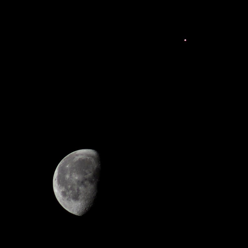 Early Riser, Moon and Mars, June 2020