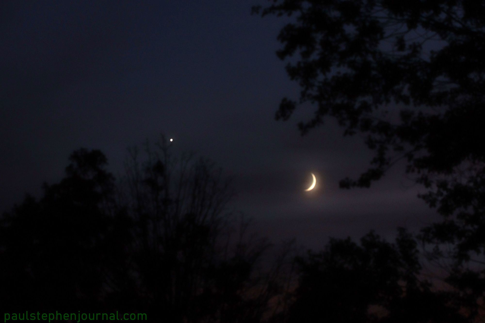 Venus and Moon Getting Closer