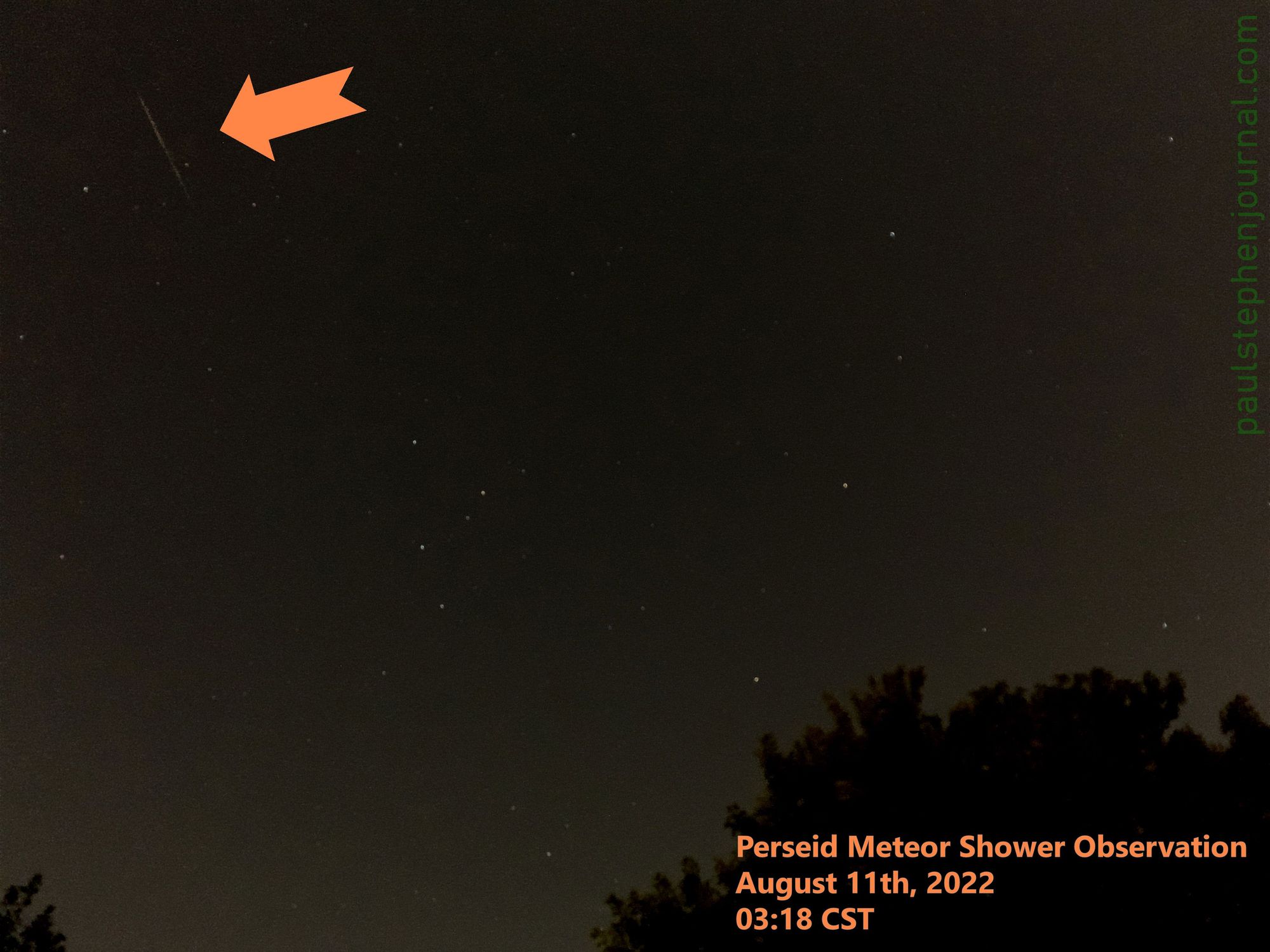 Faint Perseid Meteor Observations for 2022