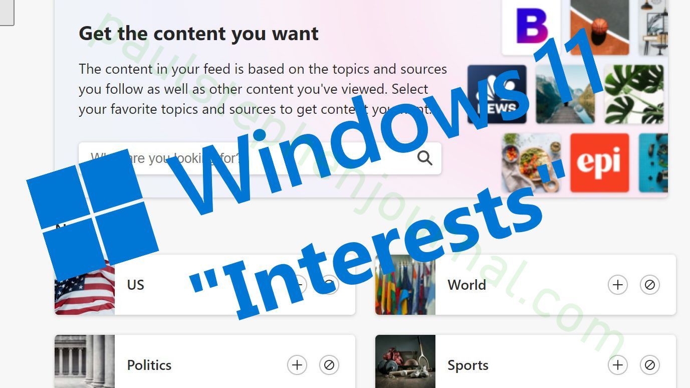 “Interests” Windows 11 – Can They Be Turned Off?